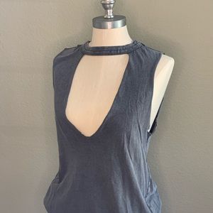 Grey v neck